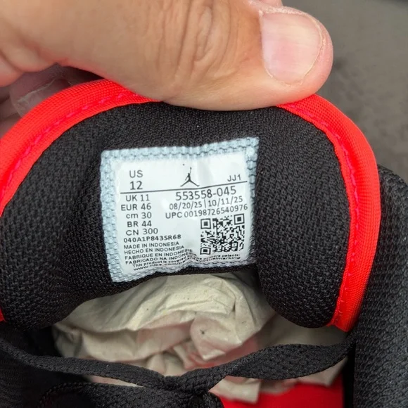 Jordan 1 low SE Infared size 12 - Picture 6 of 8
